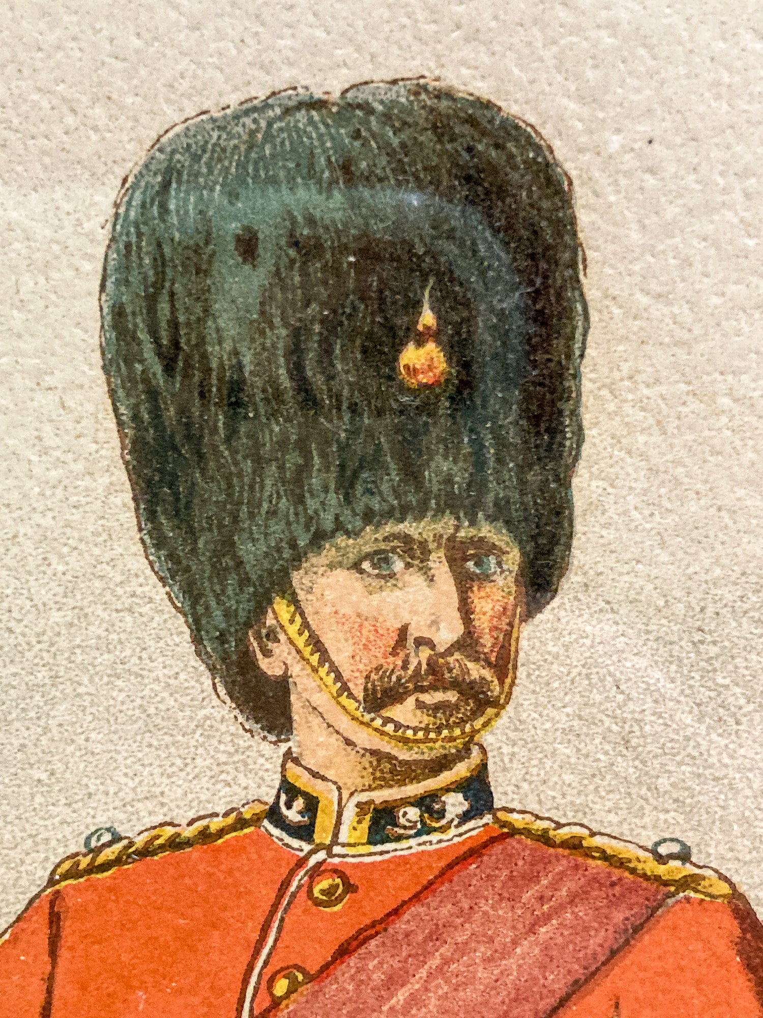 Antique J. S. Virtue "The 21st-Royal Scots Fusiliers" Military Framed Lithograph