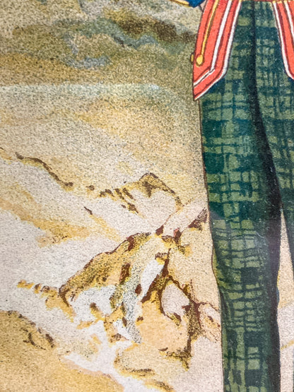 Antique J. S. Virtue "The 21st-Royal Scots Fusiliers" Military Framed Lithograph