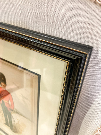 Antique J. S. Virtue "The 21st-Royal Scots Fusiliers" Military Framed Lithograph