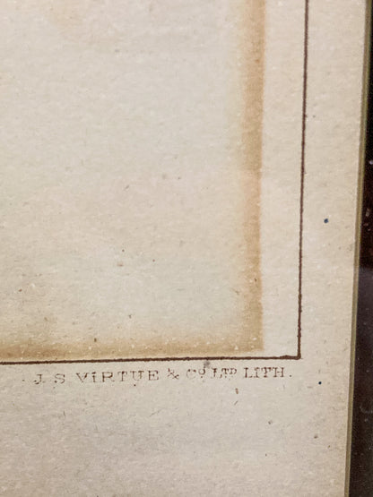 Antique J. S. Virtue "The 23rd-Royal Welsh Fusiliers" Framed Military Lithograph