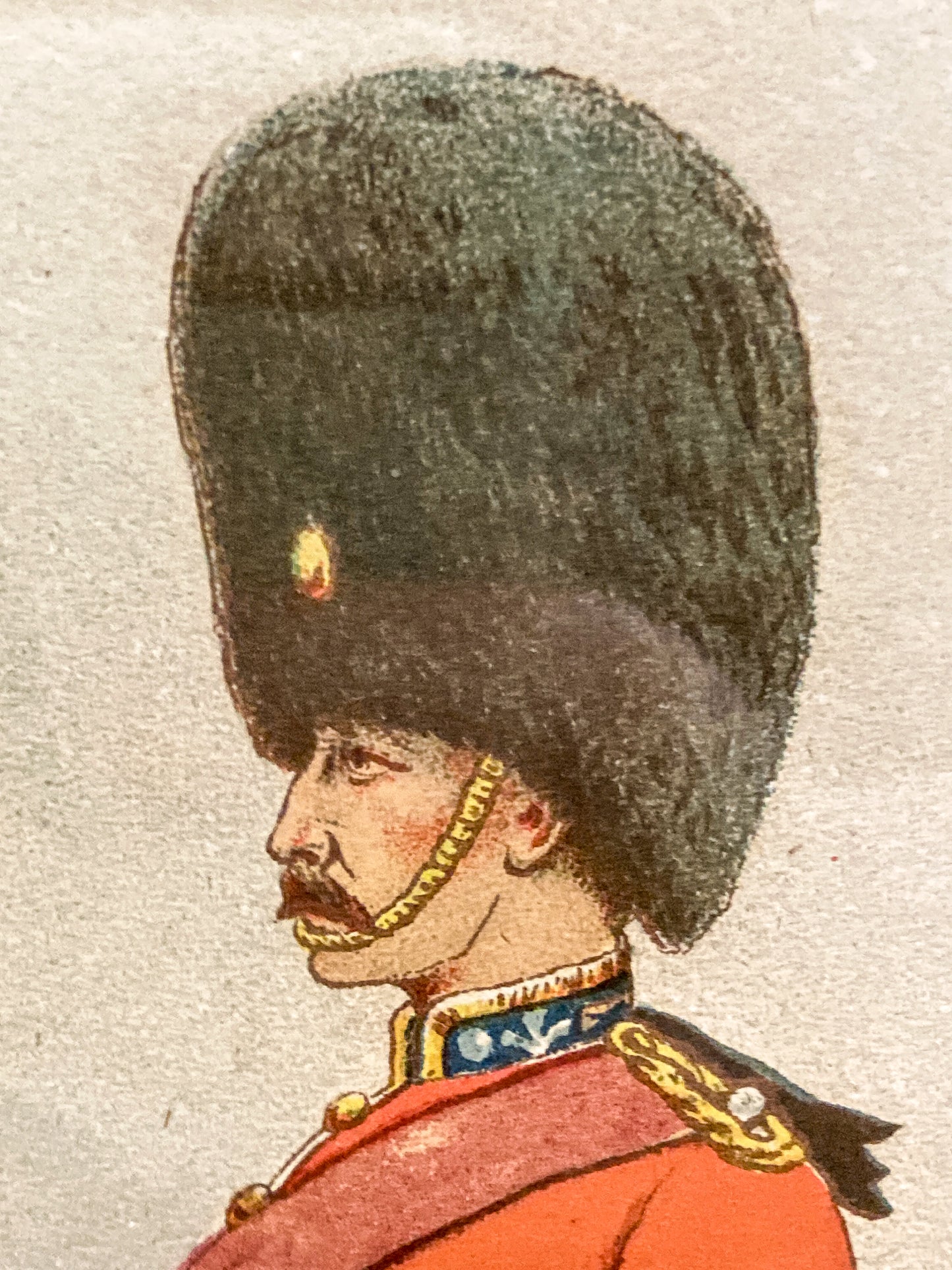 Antique J. S. Virtue "The 23rd-Royal Welsh Fusiliers" Framed Military Lithograph