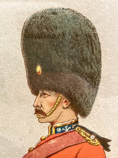 Antique J. S. Virtue "The 23rd-Royal Welsh Fusiliers" Framed Military Lithograph