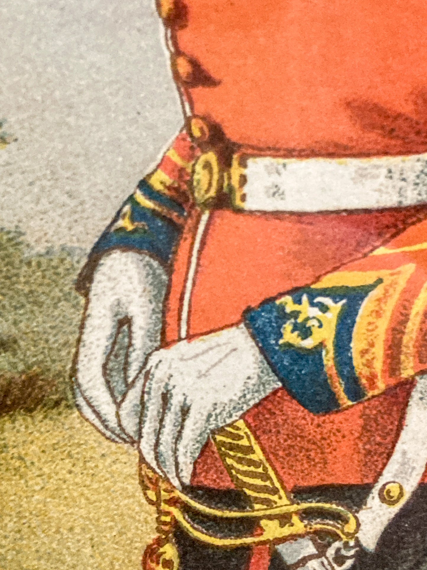 Antique J. S. Virtue "The 23rd-Royal Welsh Fusiliers" Framed Military Lithograph