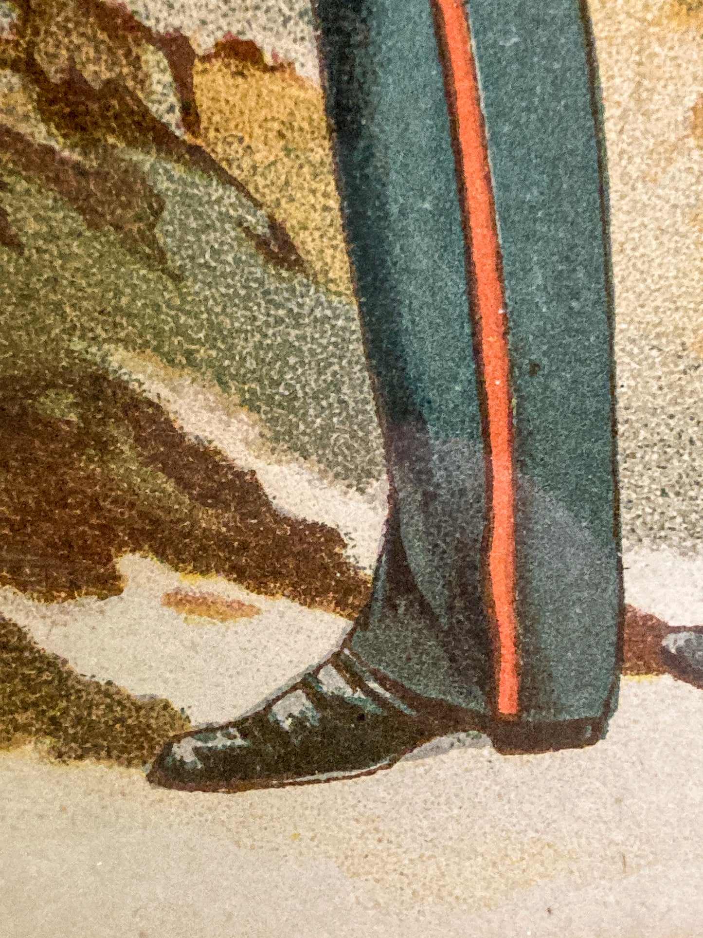 Antique J. S. Virtue "The 23rd-Royal Welsh Fusiliers" Framed Military Lithograph