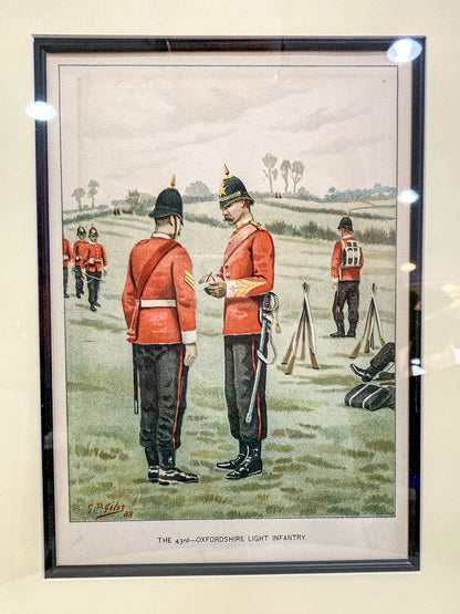 Antique J.S. Virtue "The 43rd-Oxfordshire Light Infantry" Framed Lithograph