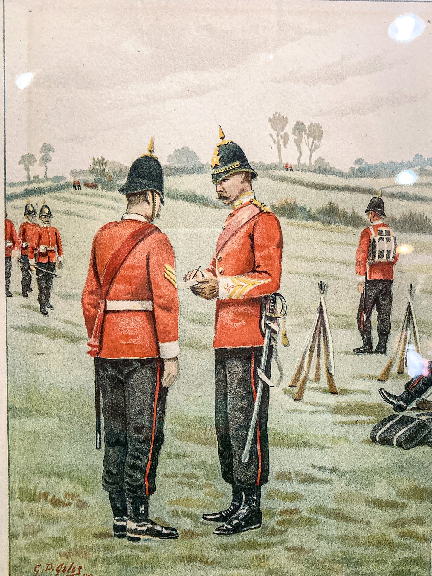 Antique J.S. Virtue "The 43rd-Oxfordshire Light Infantry" Framed Lithograph