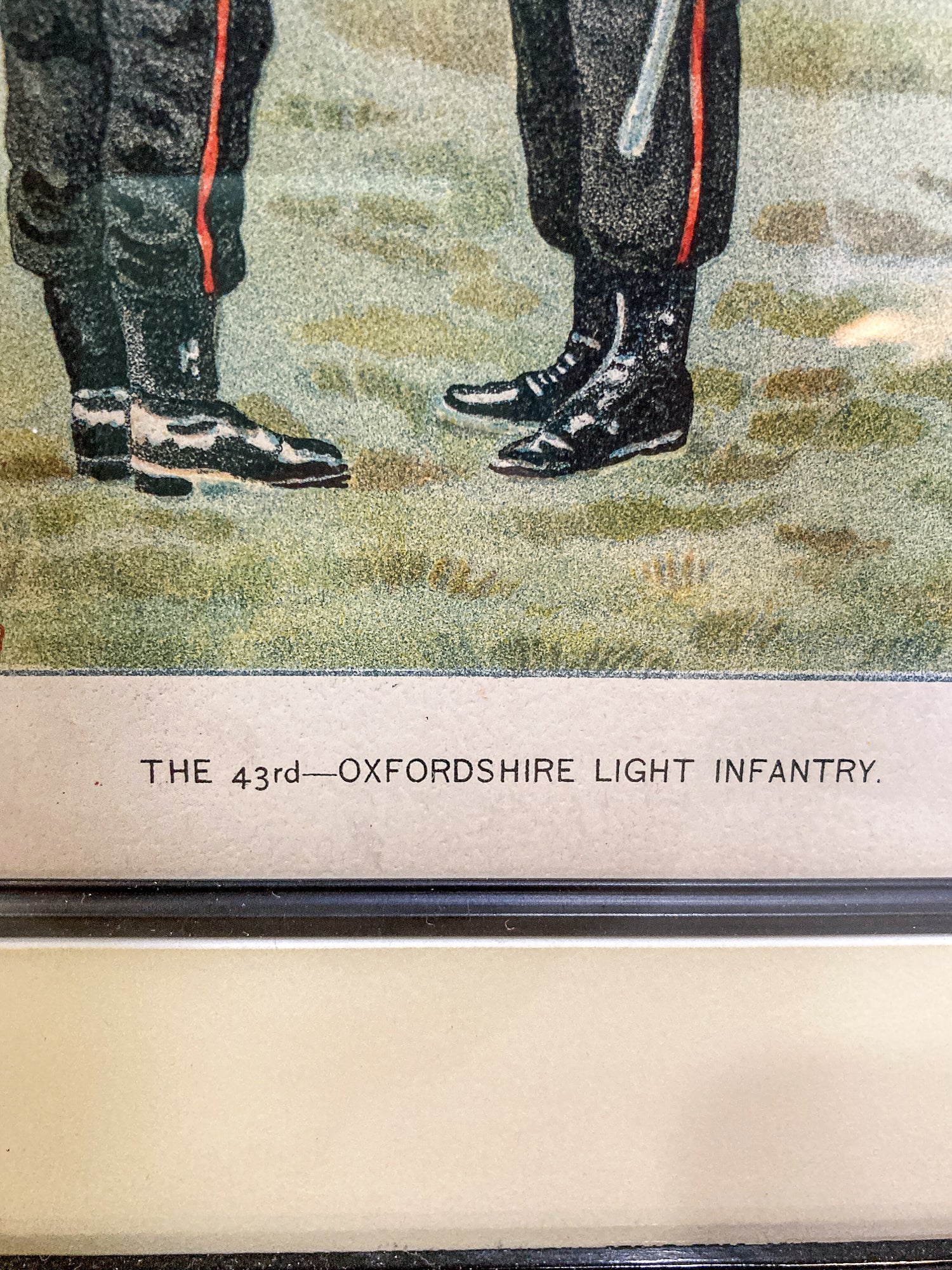 Antique J.S. Virtue "The 43rd-Oxfordshire Light Infantry" Framed Lithograph