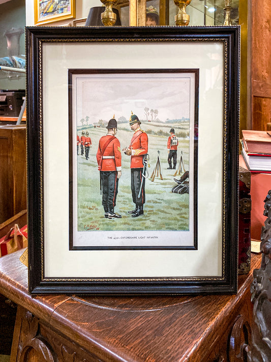 Antique J.S. Virtue "The 43rd-Oxfordshire Light Infantry" Framed Lithograph