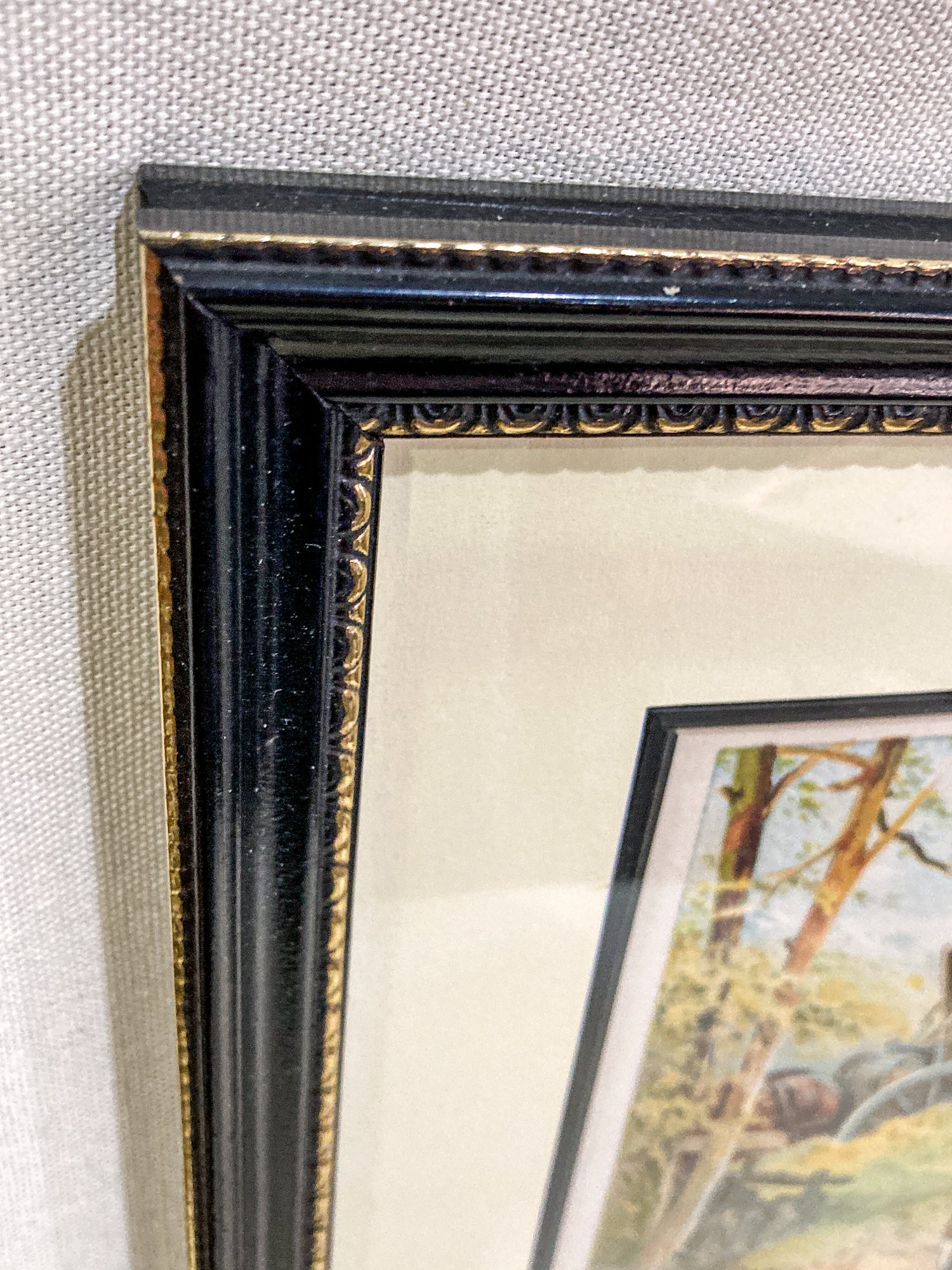 Antique J. S. Virtue "A Military Doctor" Print Framed Color Lithograph