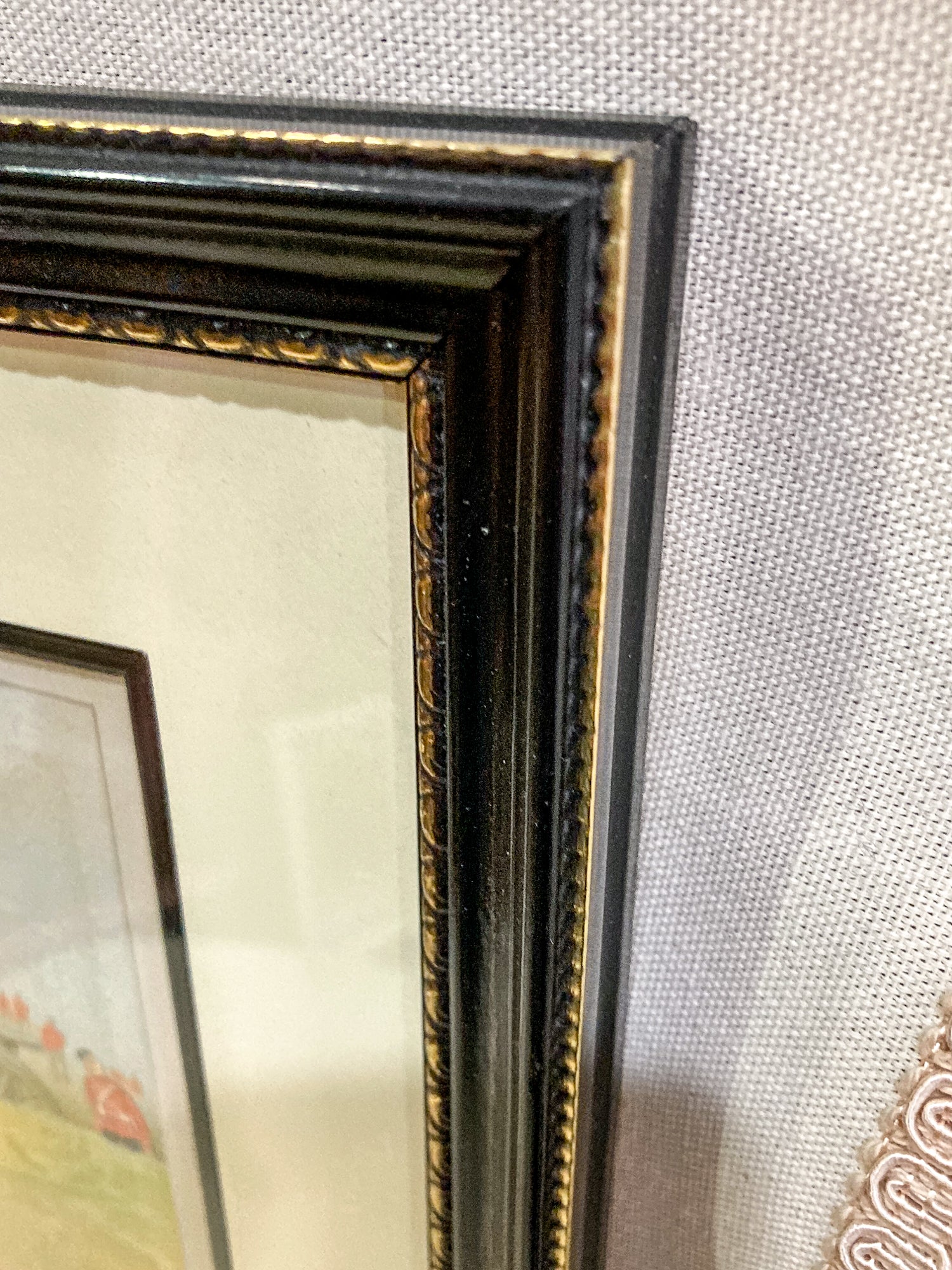 Antique J. S. Virtue "A Military Doctor" Print Framed Color Lithograph