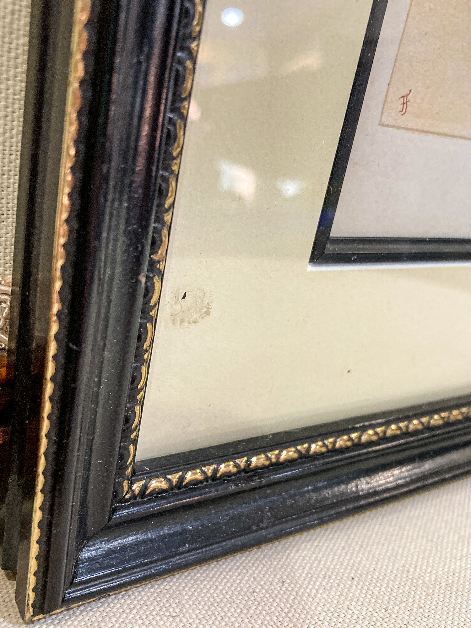 Antique J. S. Virtue "A Military Doctor" Print Framed Color Lithograph