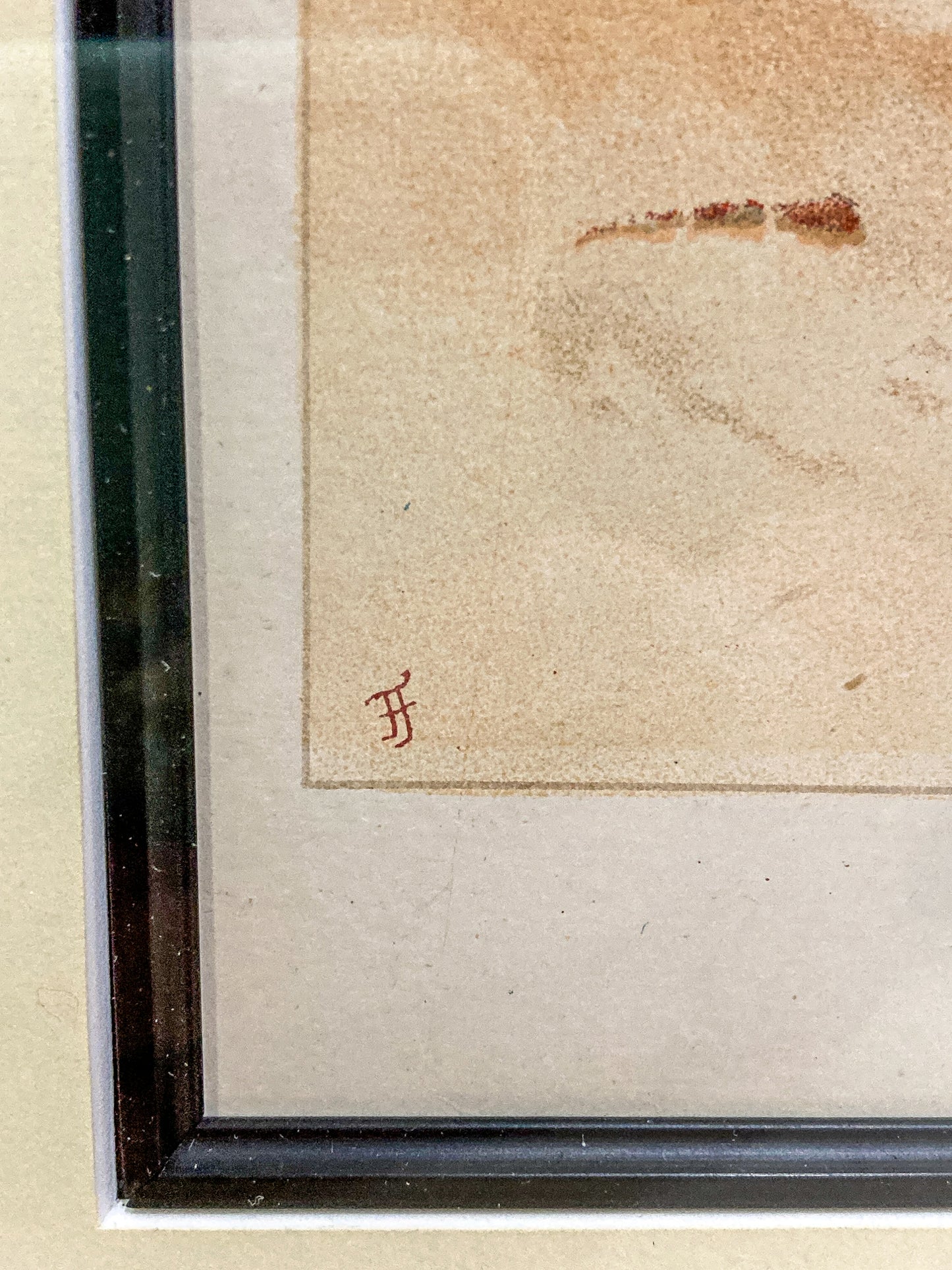 Antique J. S. Virtue "A Military Doctor" Print Framed Color Lithograph