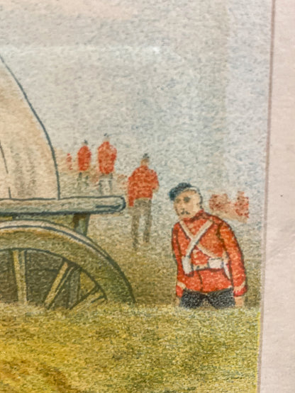 Antique J. S. Virtue "A Military Doctor" Print Framed Color Lithograph