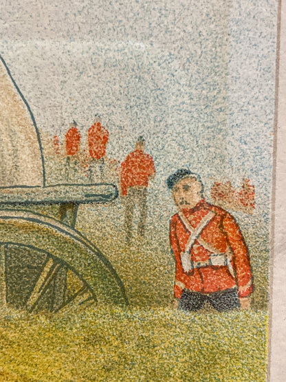 Antique J. S. Virtue "A Military Doctor" Print Framed Color Lithograph