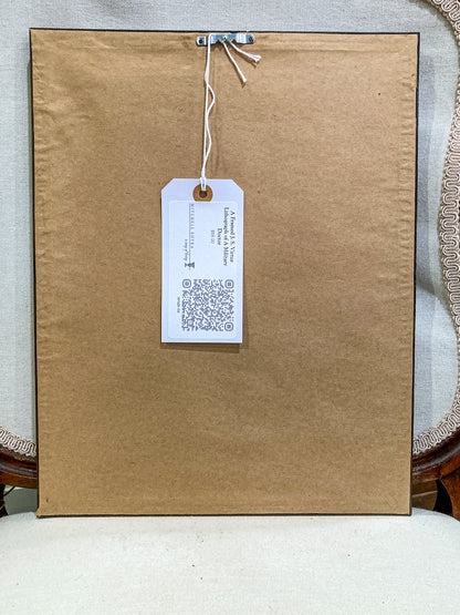 Antique J. S. Virtue "A Military Doctor" Print Framed Color Lithograph