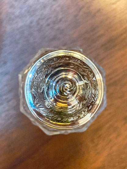 Antique Georgian Robert Makepeace English Sterling Silver Glass Cruet Set