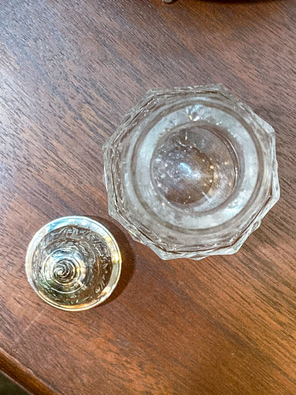 Antique Georgian Robert Makepeace English Sterling Silver Glass Cruet Set