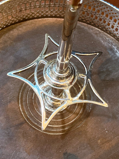 Antique Georgian Robert Makepeace English Sterling Silver Glass Cruet Set