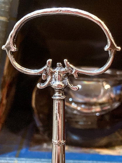 Antique Georgian Robert Makepeace English Sterling Silver Glass Cruet Set