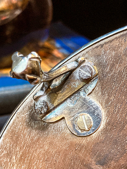 Antique Georgian Robert Makepeace English Sterling Silver Glass Cruet Set