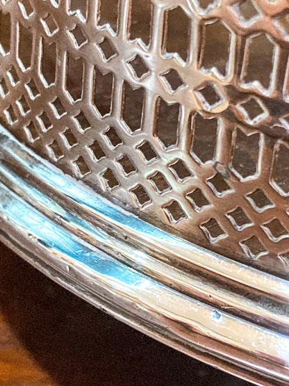 Antique Georgian Robert Makepeace English Sterling Silver Glass Cruet Set