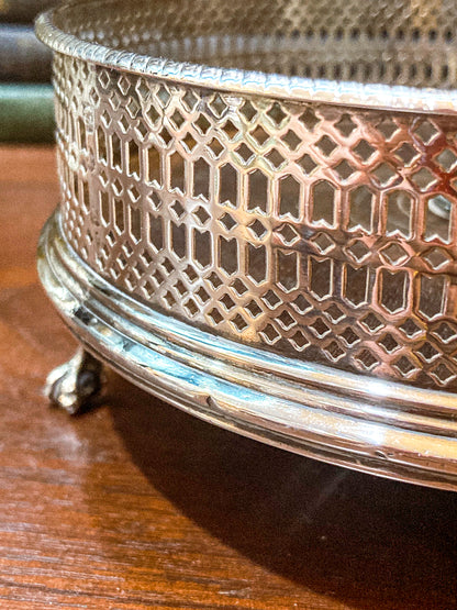 Antique Georgian Robert Makepeace English Sterling Silver Glass Cruet Set