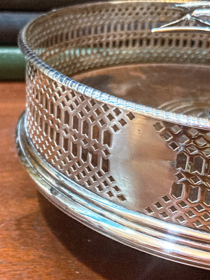 Antique Georgian Robert Makepeace English Sterling Silver Glass Cruet Set