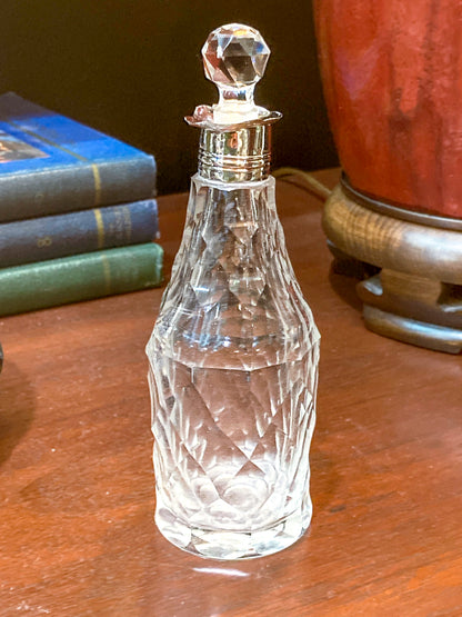 Antique Georgian Robert Makepeace English Sterling Silver Glass Cruet Set