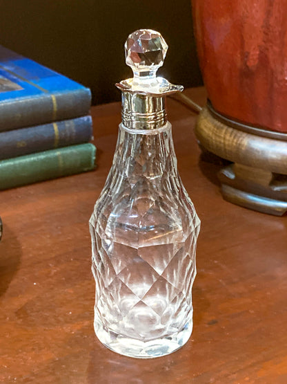 Antique Georgian Robert Makepeace English Sterling Silver Glass Cruet Set