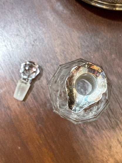 Antique Georgian Robert Makepeace English Sterling Silver Glass Cruet Set