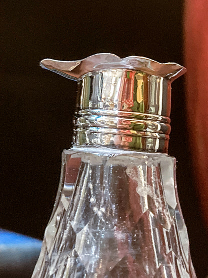 Antique Georgian Robert Makepeace English Sterling Silver Glass Cruet Set