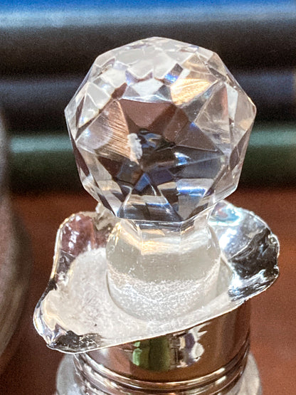 Antique Georgian Robert Makepeace English Sterling Silver Glass Cruet Set