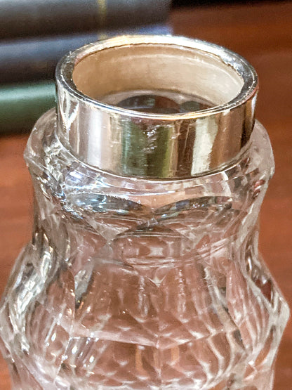 Antique Georgian Robert Makepeace English Sterling Silver Glass Cruet Set