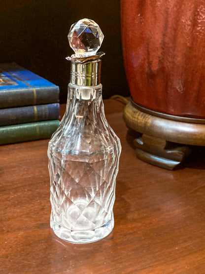 Antique Georgian Robert Makepeace English Sterling Silver Glass Cruet Set