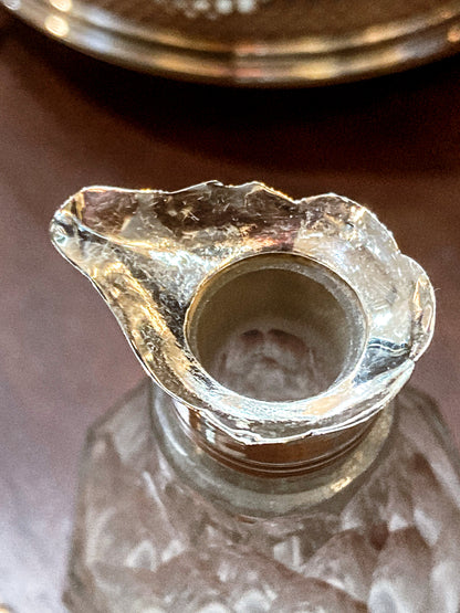 Antique Georgian Robert Makepeace English Sterling Silver Glass Cruet Set