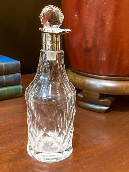 Antique Georgian Robert Makepeace English Sterling Silver Glass Cruet Set