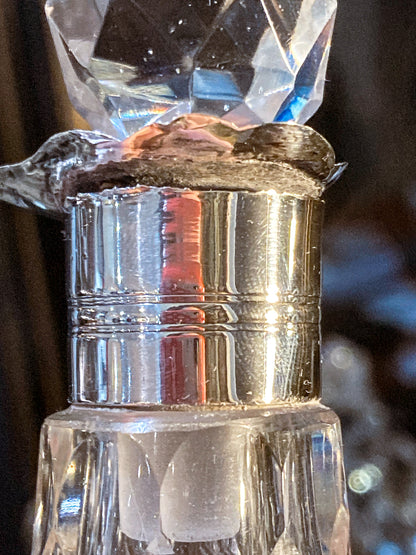 Antique Georgian Robert Makepeace English Sterling Silver Glass Cruet Set