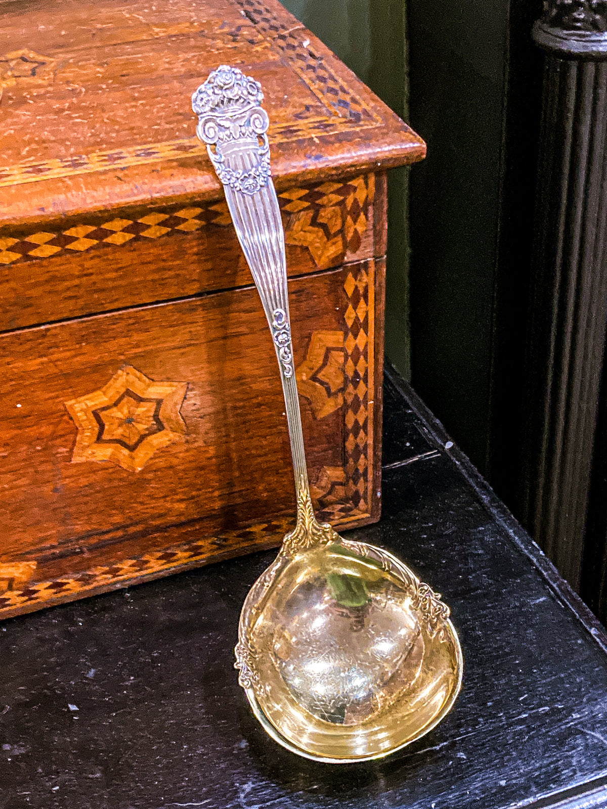 Antique Towle Georgian Gold Wash Sterling Silver Serving Ladle