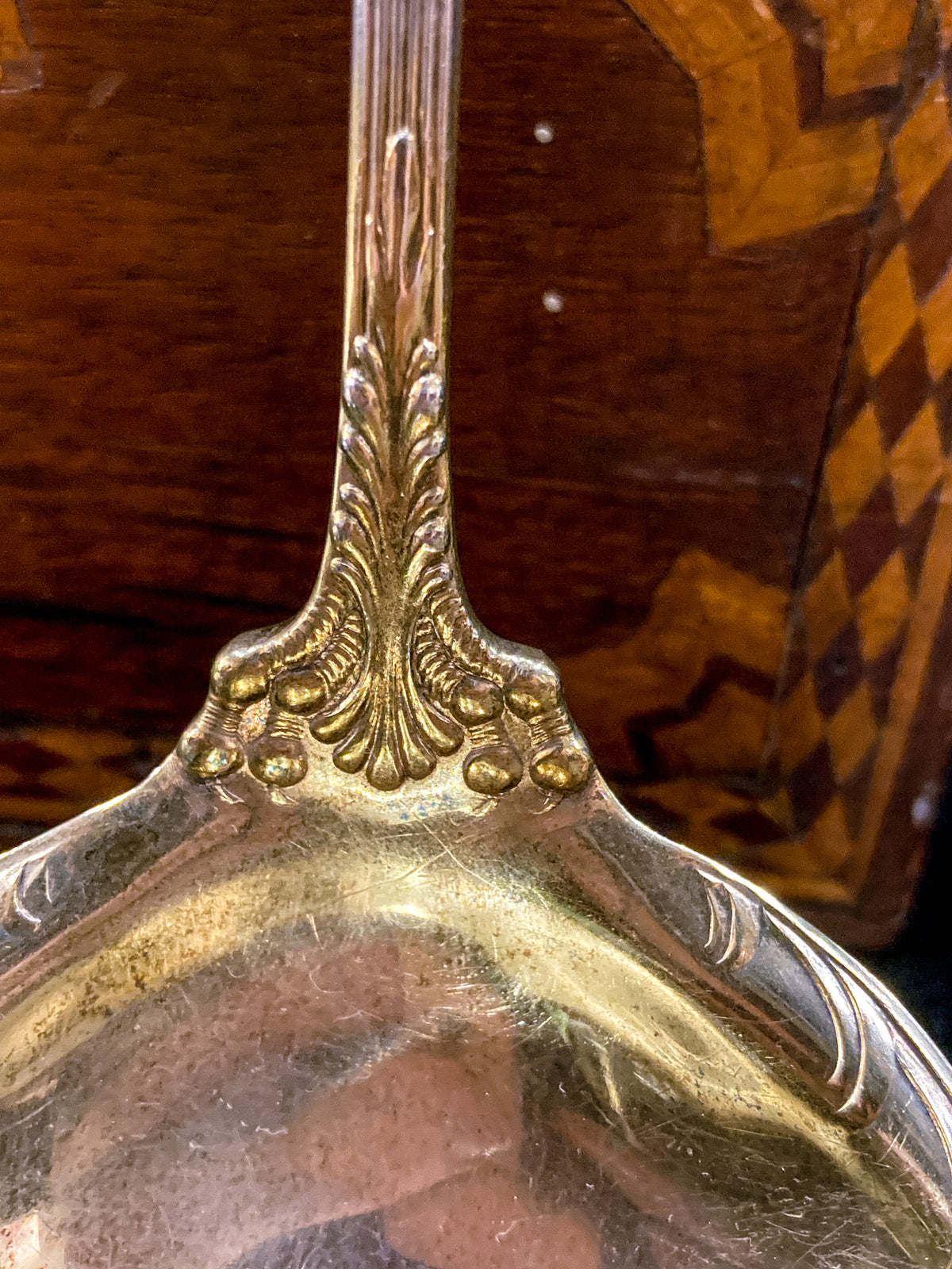 Antique Towle Georgian Gold Wash Sterling Silver Serving Ladle