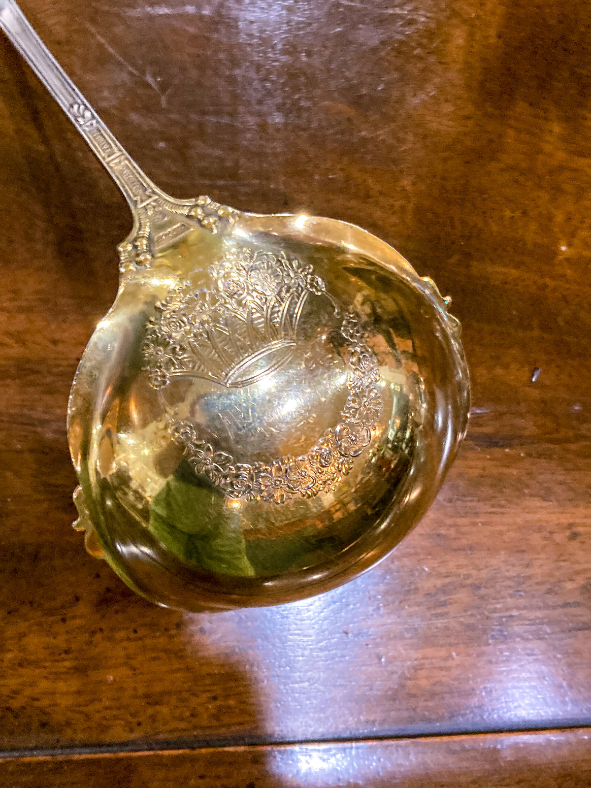 Antique Towle Georgian Gold Wash Sterling Silver Serving Ladle