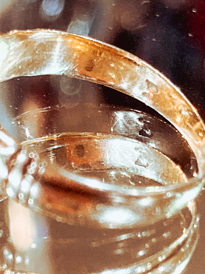 Antique Yellow Gold Filled Hand Engraved Square Cut Faux Red Ruby Petite Ring