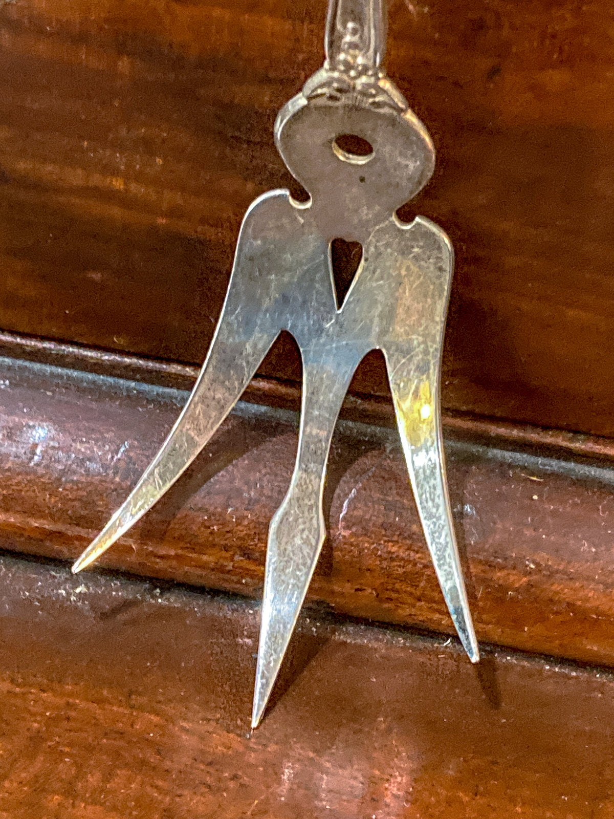 Antique Gorham Sterling Silver Lettuce Serving Fork