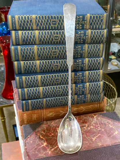 Antique Sterling Silver Hand Hammered Stuffing Spoon