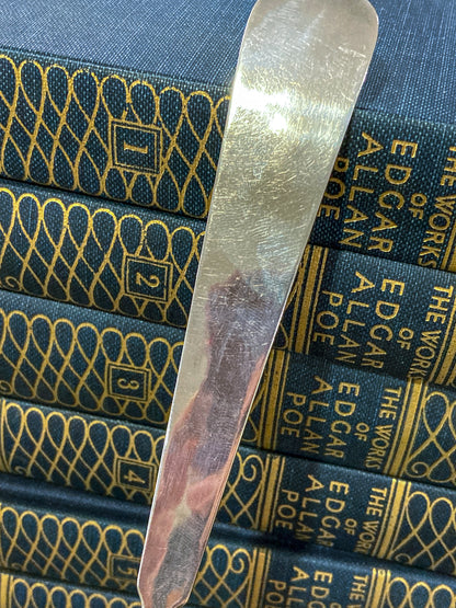 Antique Sterling Silver Hand Hammered Stuffing Spoon