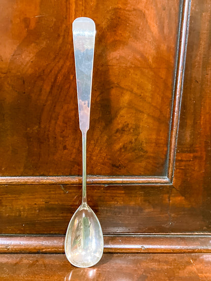 Antique Sterling Silver Hand Hammered Stuffing Spoon