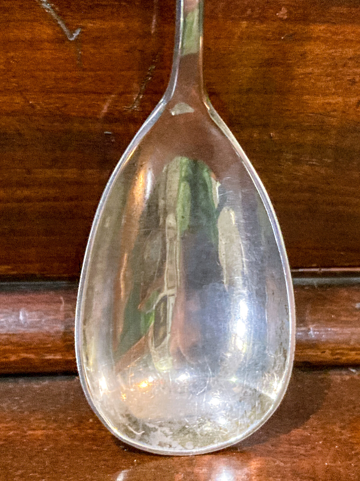 Antique Sterling Silver Hand Hammered Stuffing Spoon