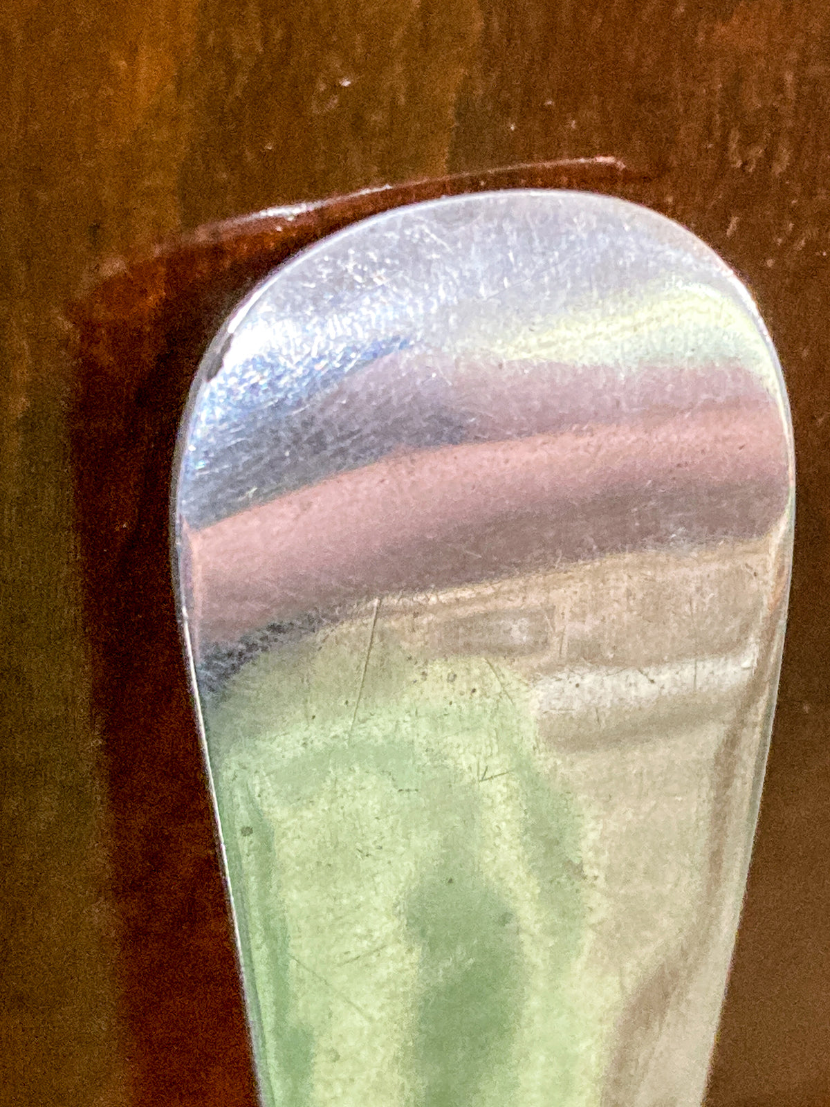 Antique Sterling Silver Hand Hammered Stuffing Spoon