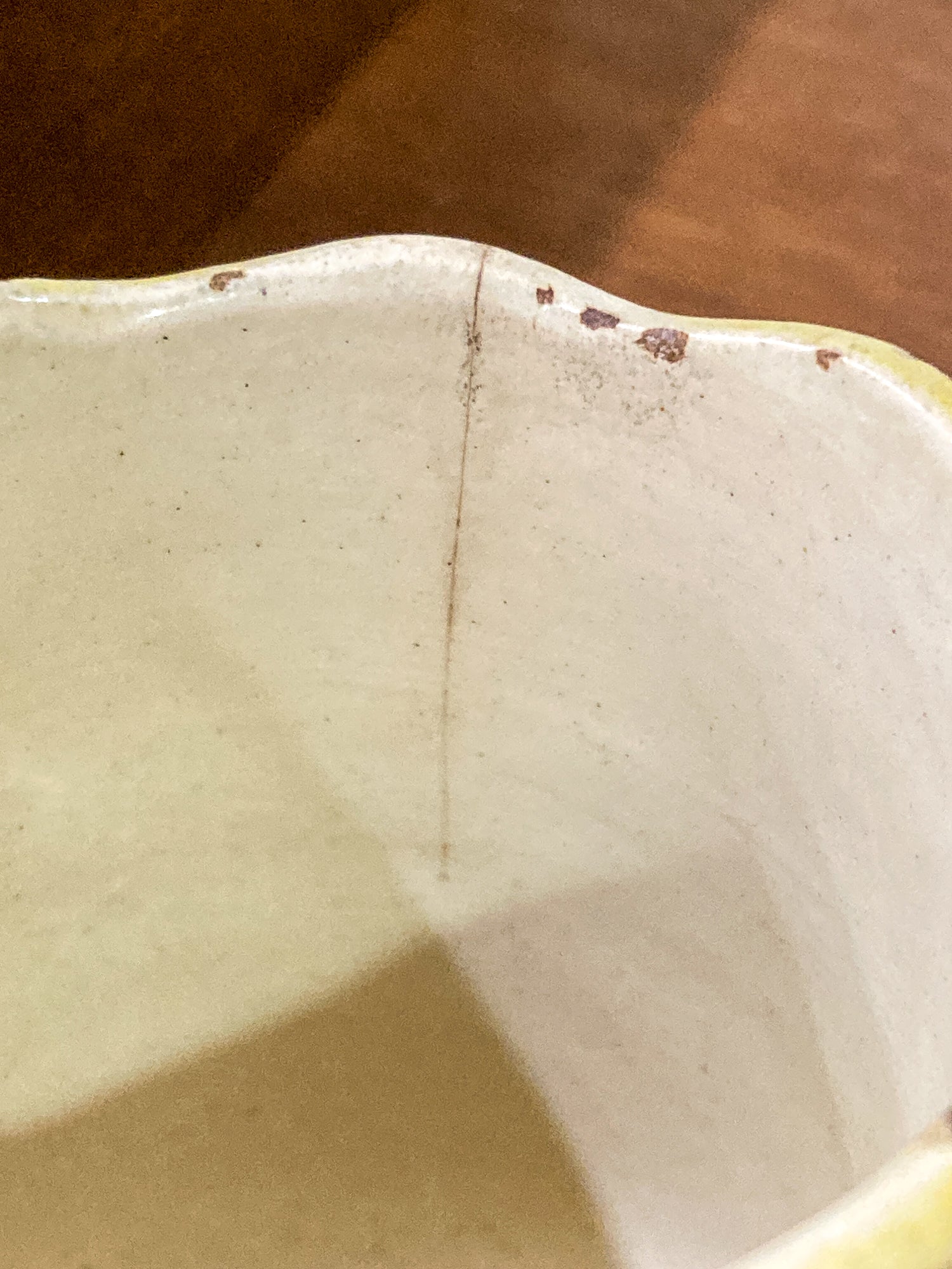 Antique Majolica Basketweave Lotus Flower Pattern Ceramic Creamer