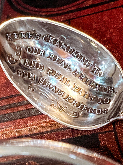 Antique Paye & Baker Sterling Silver Quote Novelty Toast Spoon