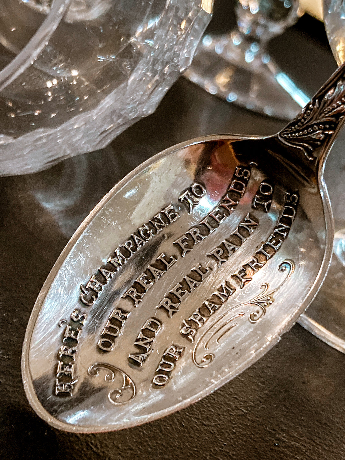 Antique Paye & Baker Sterling Silver Quote Novelty Toast Spoon